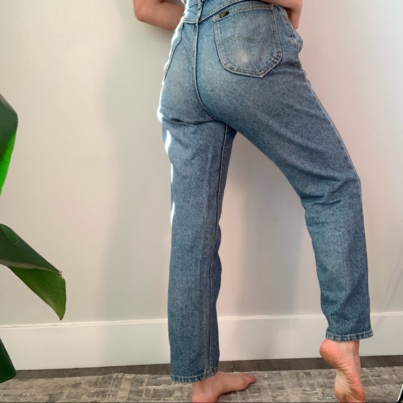 Vintage Lee High Rise Mom Jeans Tapered leg Large - Picture 4 of 4